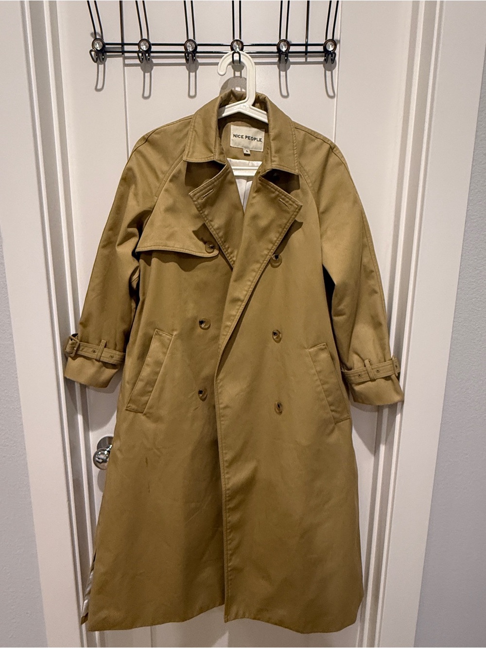Tan Trench Coat - Classic Double-Breasted Coat